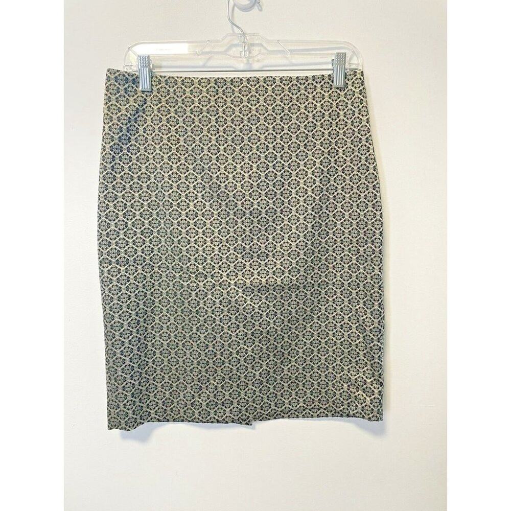 Ann Taylor Black and Gold Metallic Skirt Size 8